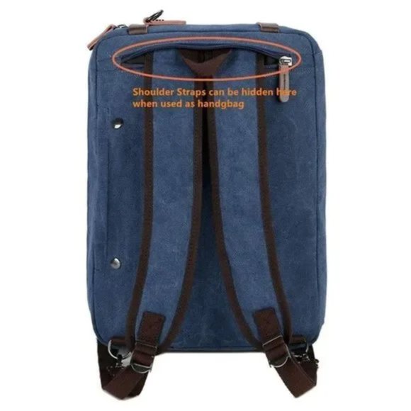 COPY - NEW Convertible Briefcase Backpack Blue - Picture 8 of 9
